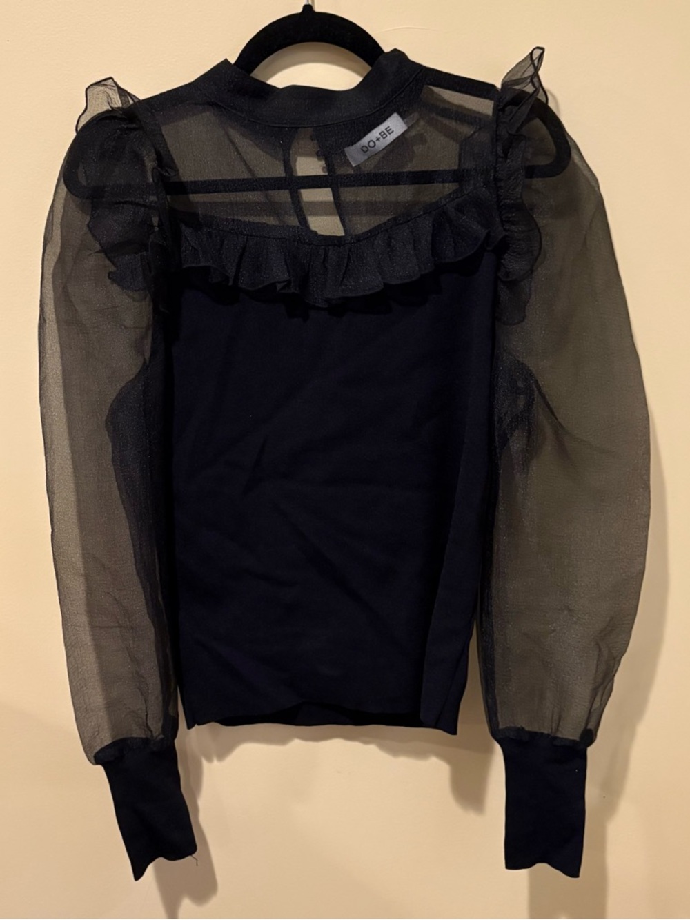 DO+BE Sheer Black Top